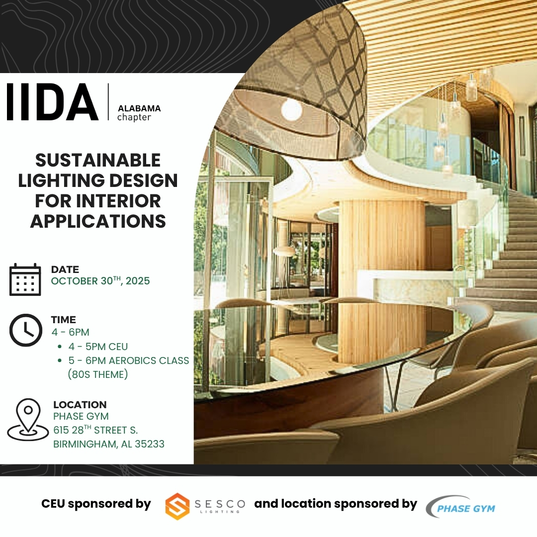 BHM - October CEU | Sustainable Lighting Design for Interior ...
