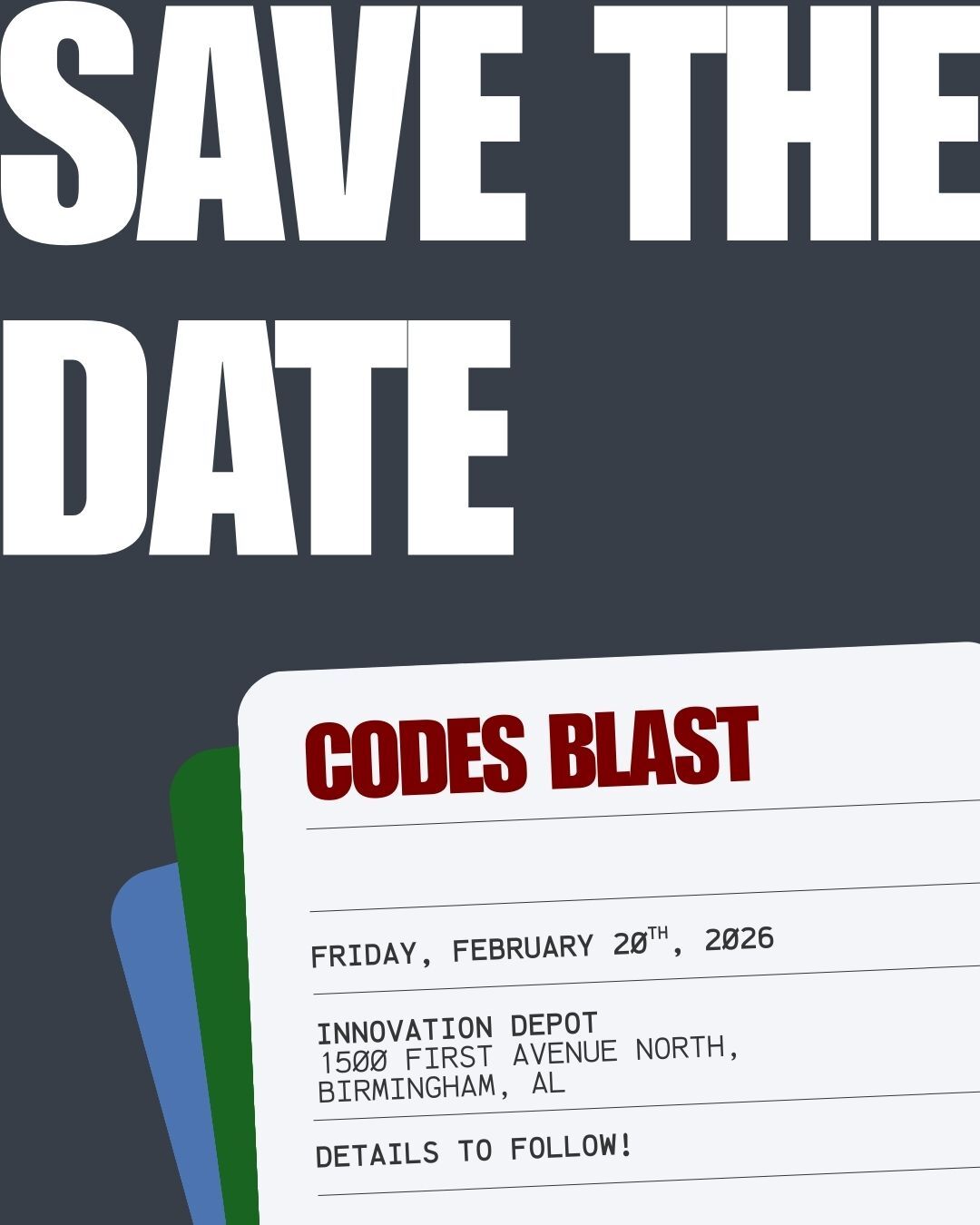 BHM | Save the Date | Codes Blast